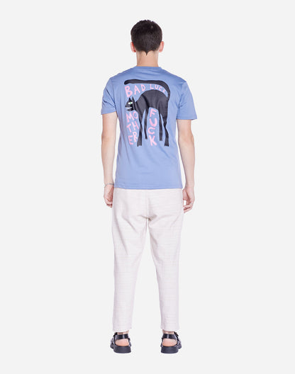 T-shirt Bad Luck bleu azur