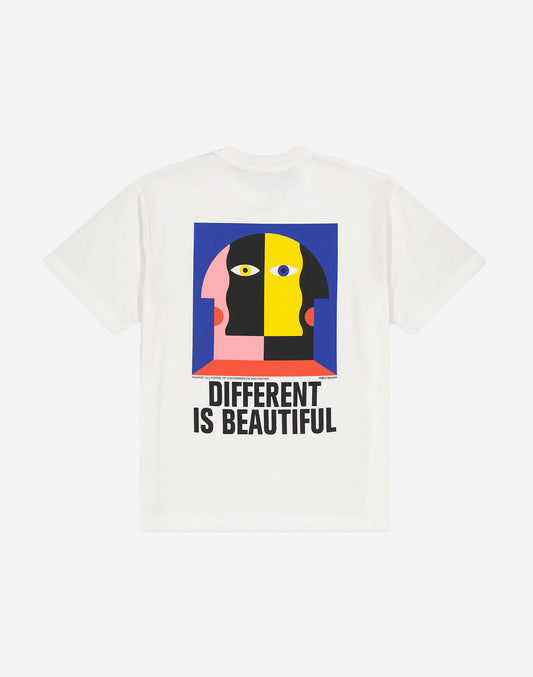 T-shirt Different ample écru