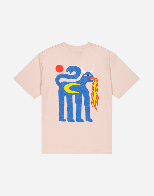 T-shirt Draco ample rose pastel
