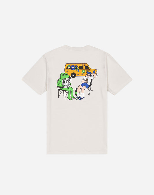 T-shirt Hippie Van ivoire