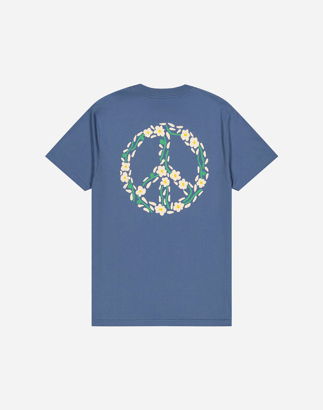 T-shirt Peace bleu cobalt