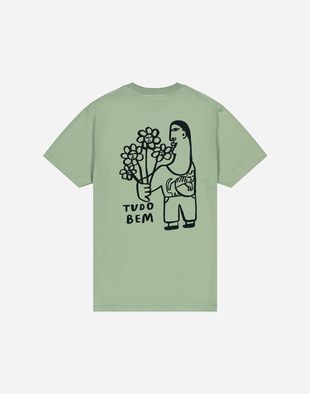 T-shirt Tudo Bem vert sauge