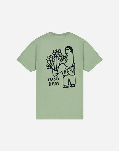 T-shirt Tudo Bem vert sauge