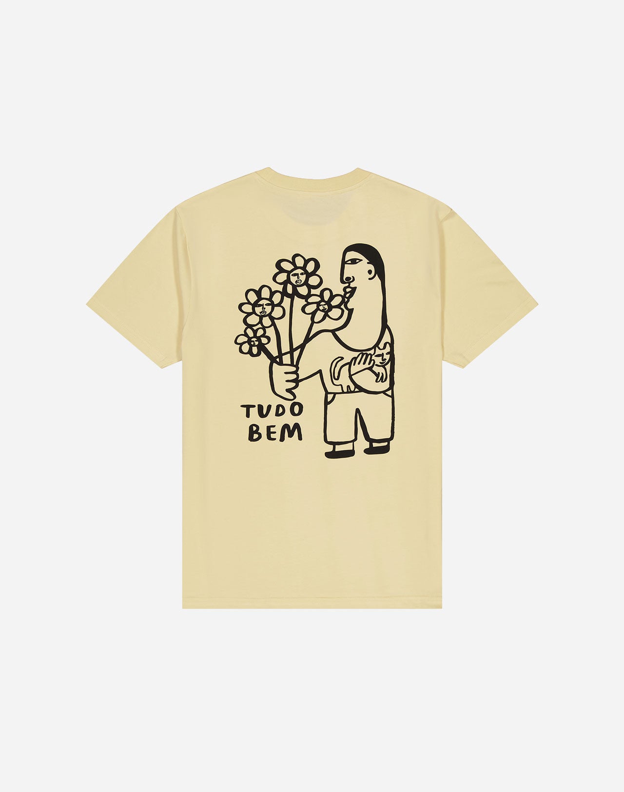 T-shirt Tudo Bem jaune pastel