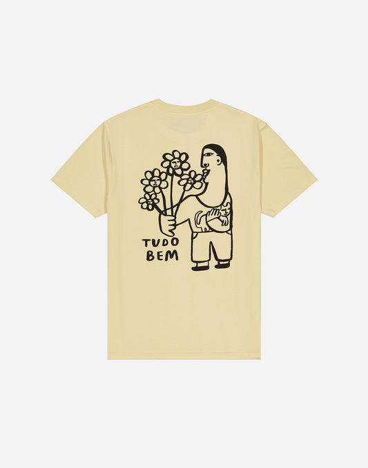 T-shirt Tudo Bem jaune pastel