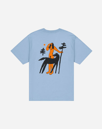 T-shirt Wild ample bleu azur