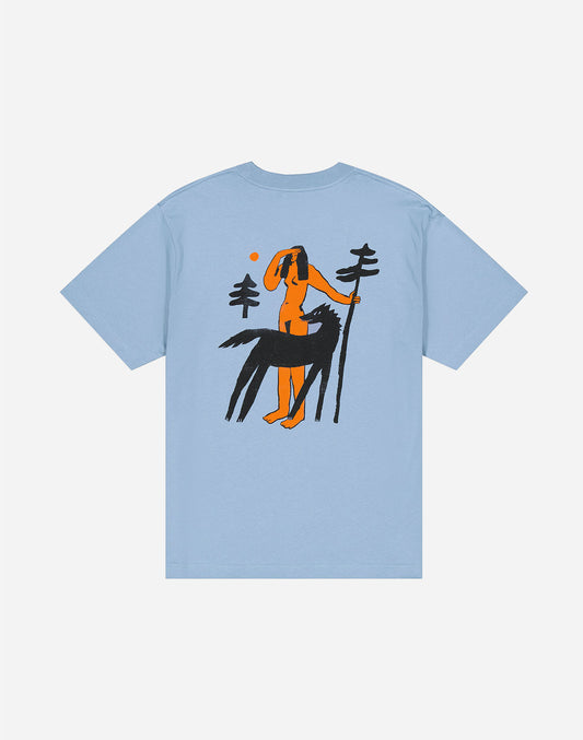 T-shirt Wild ample bleu azur