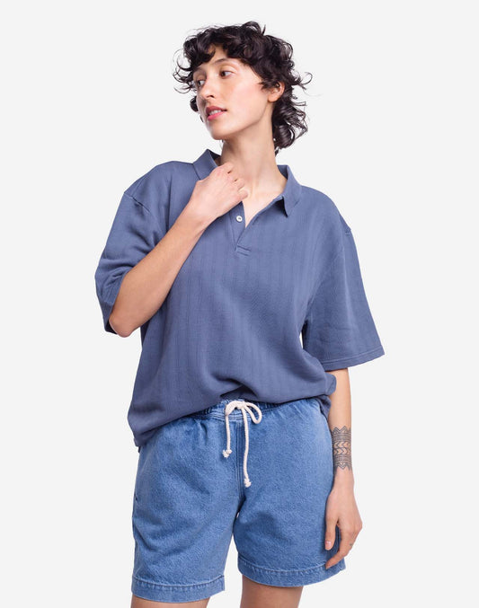 Polo Fez bleu cobalt