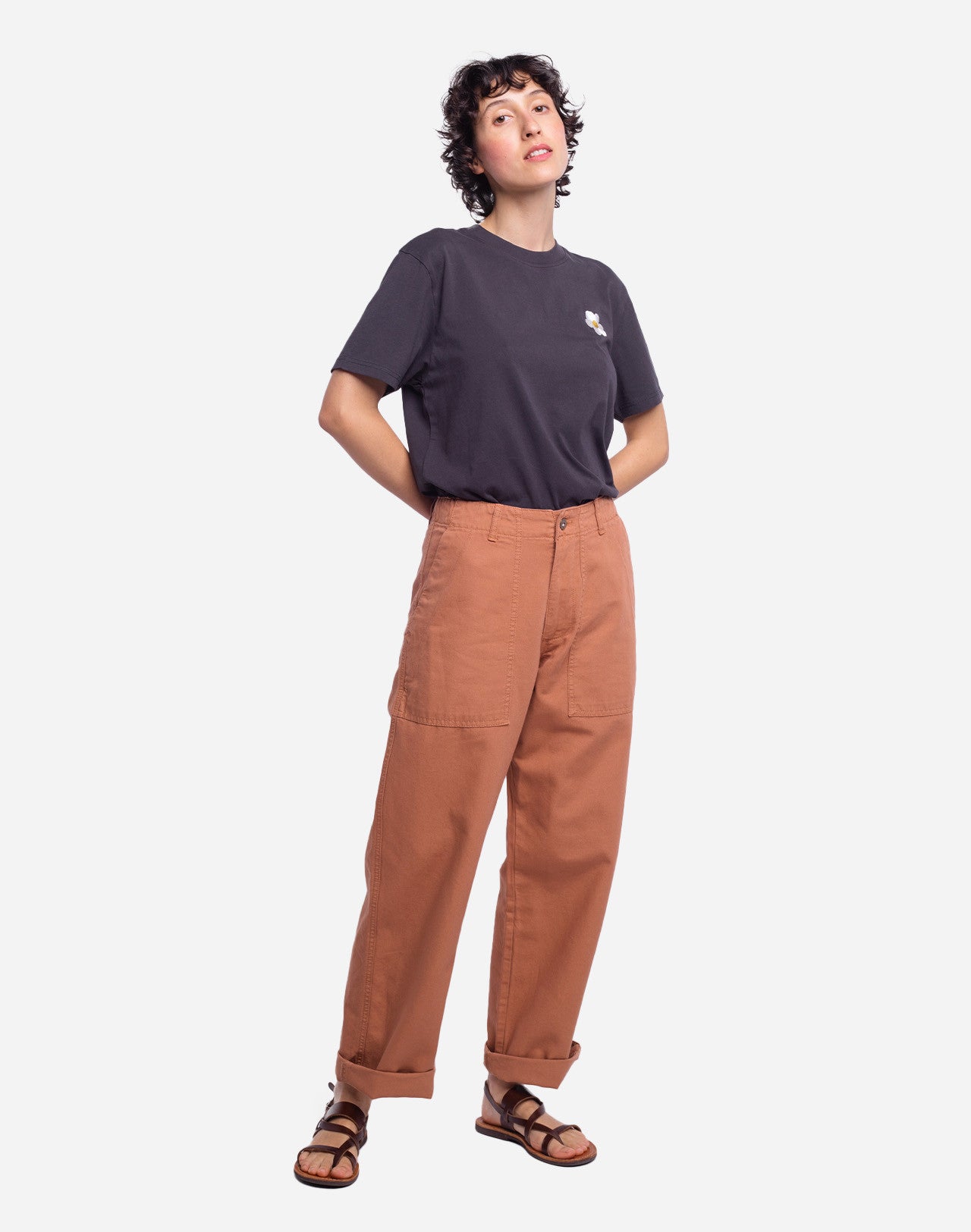 Pantalon Gamal terre de Sienne