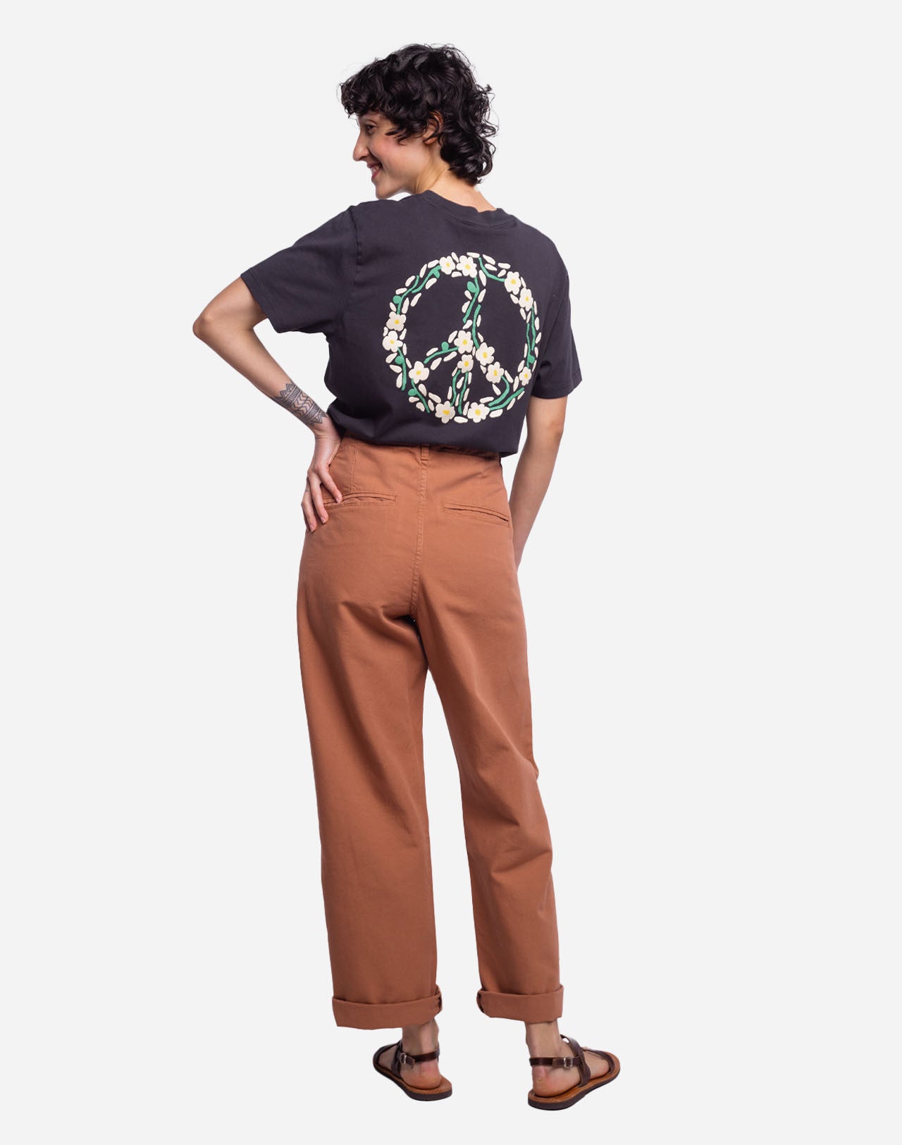Pantalon Gamal terre de Sienne