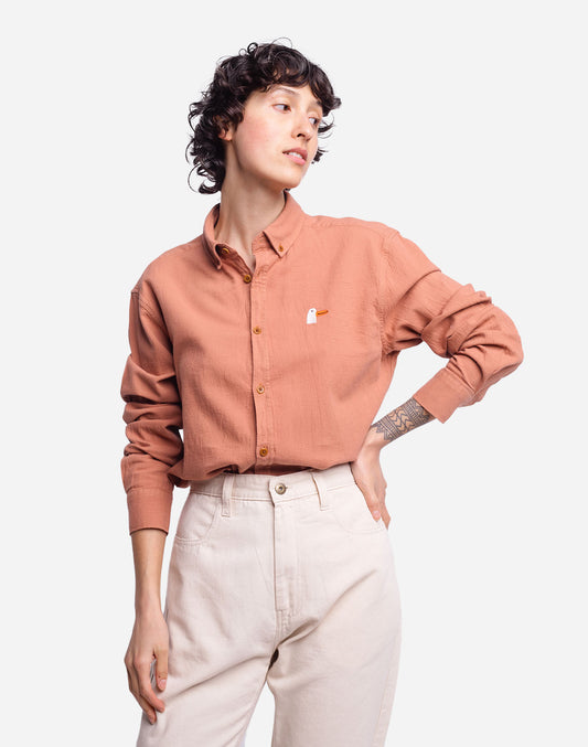 Chemise Classico Goosy terre de Sienne