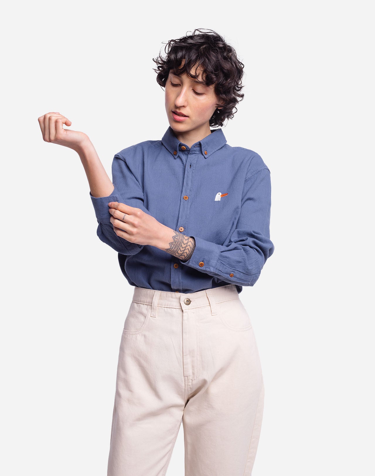 Chemise Classico Goosy bleu cobalt