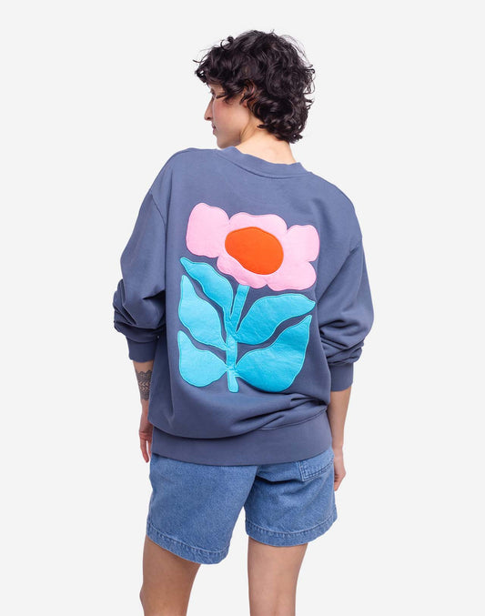 Sweat Floris bleu cobalt