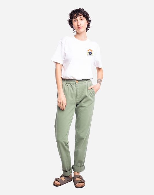 Pantalon Chino vert sauge