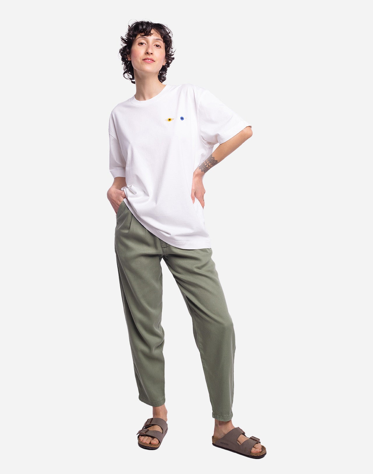 T-shirt Different ample écru