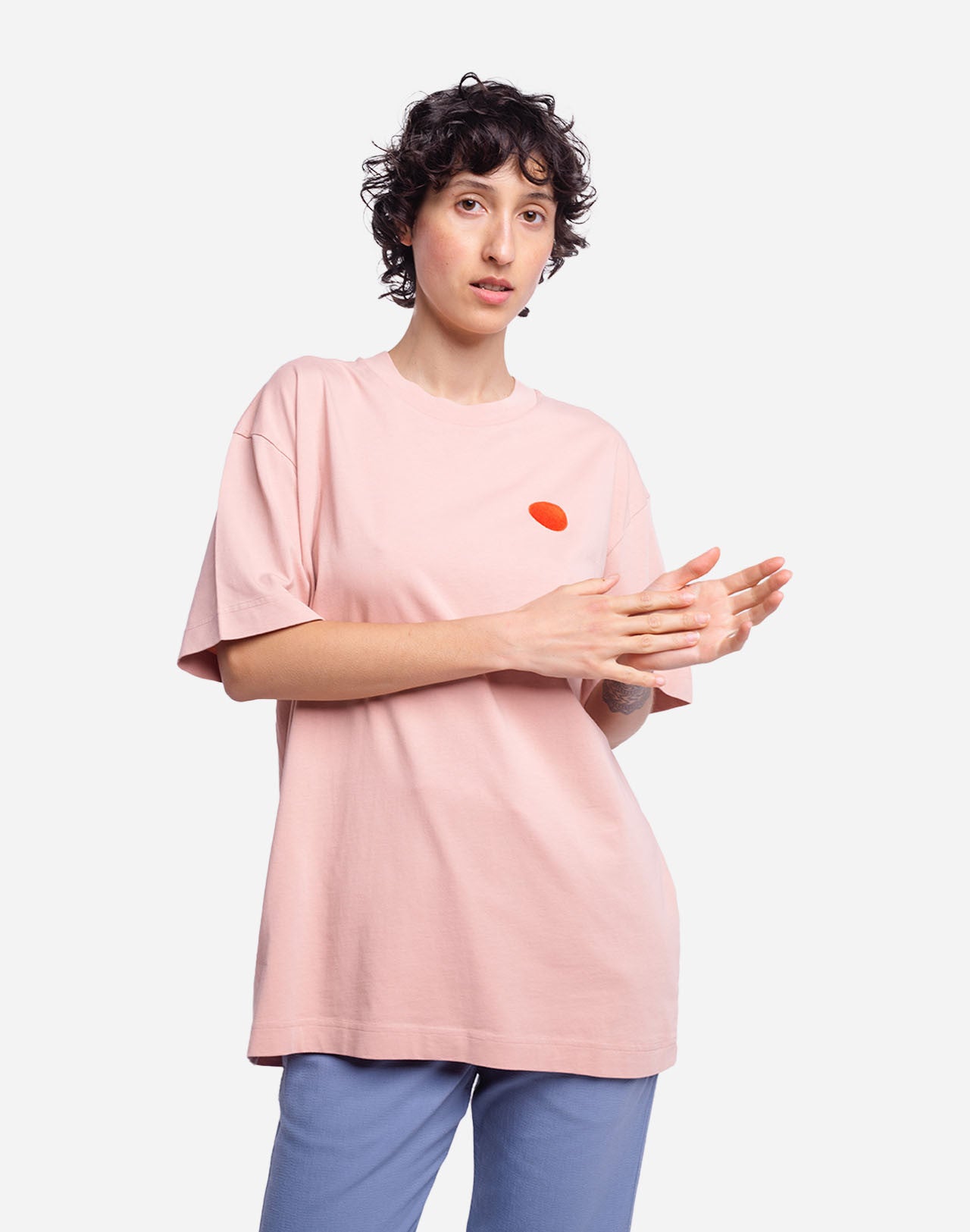 T-shirt Draco ample rose pastel