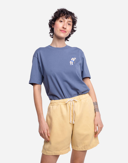 T-shirt Hippie Van bleu cobalt