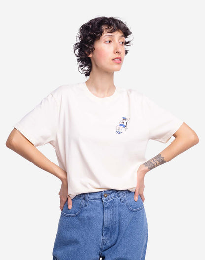T-shirt Hippie Van ivoire