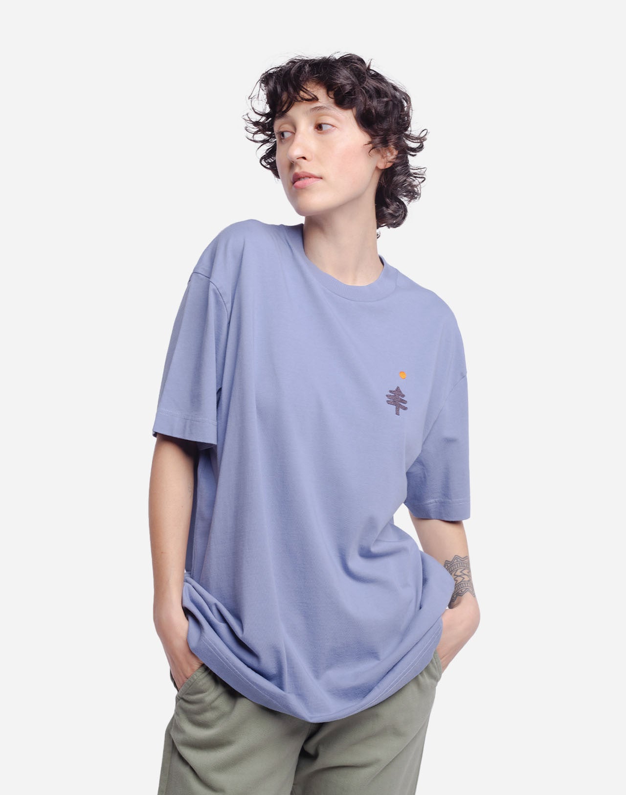 T-shirt Wild ample bleu azur