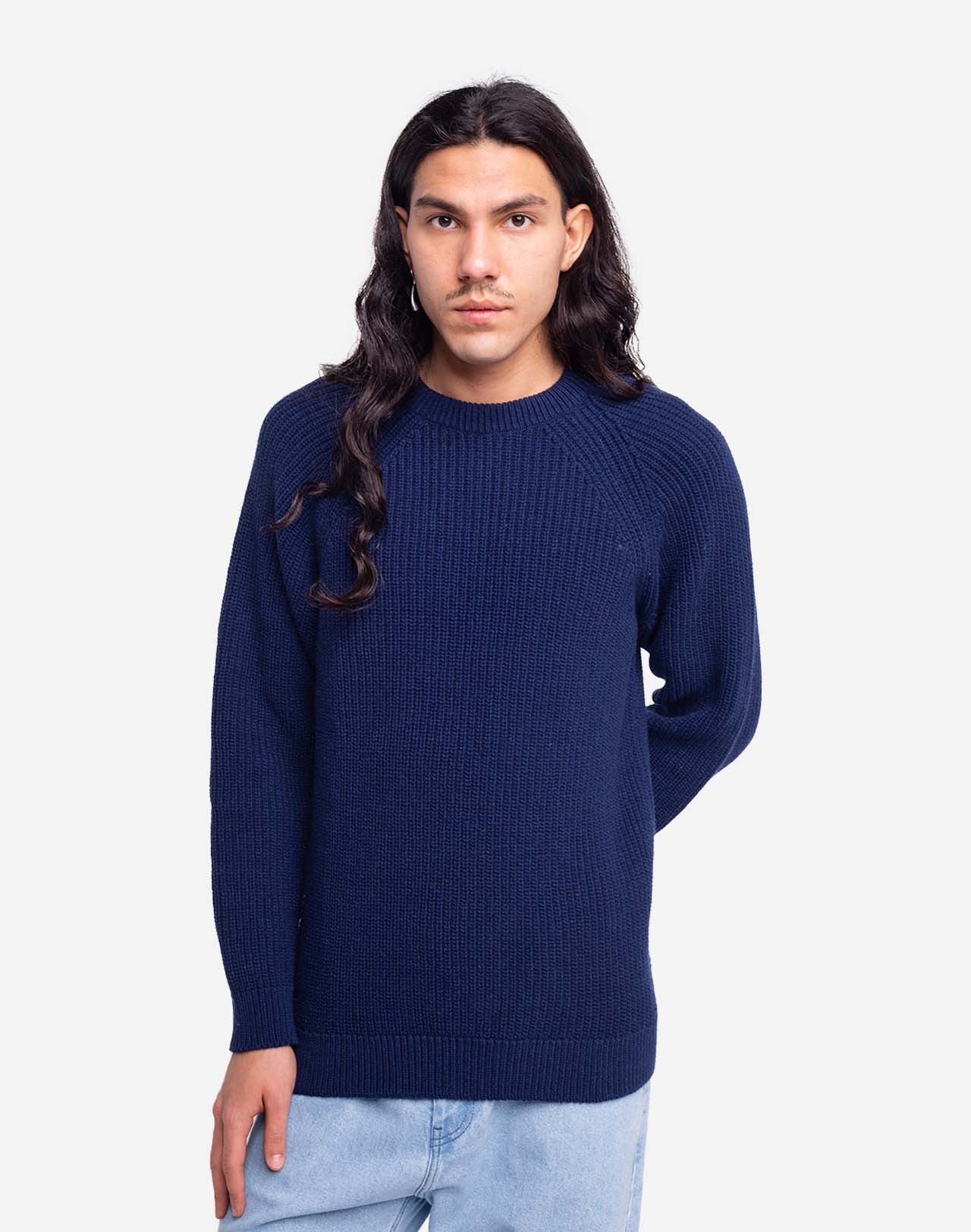 Pull Equinoxe bleu indigo