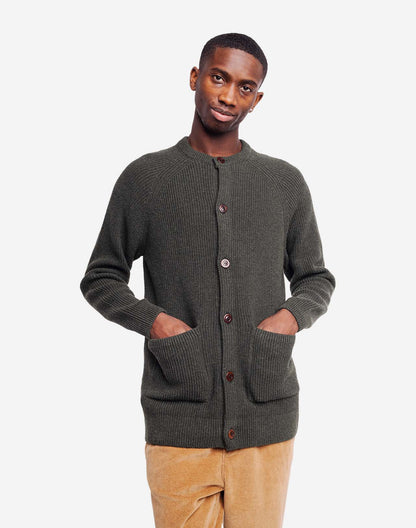 Gilet Tricot vert forêt