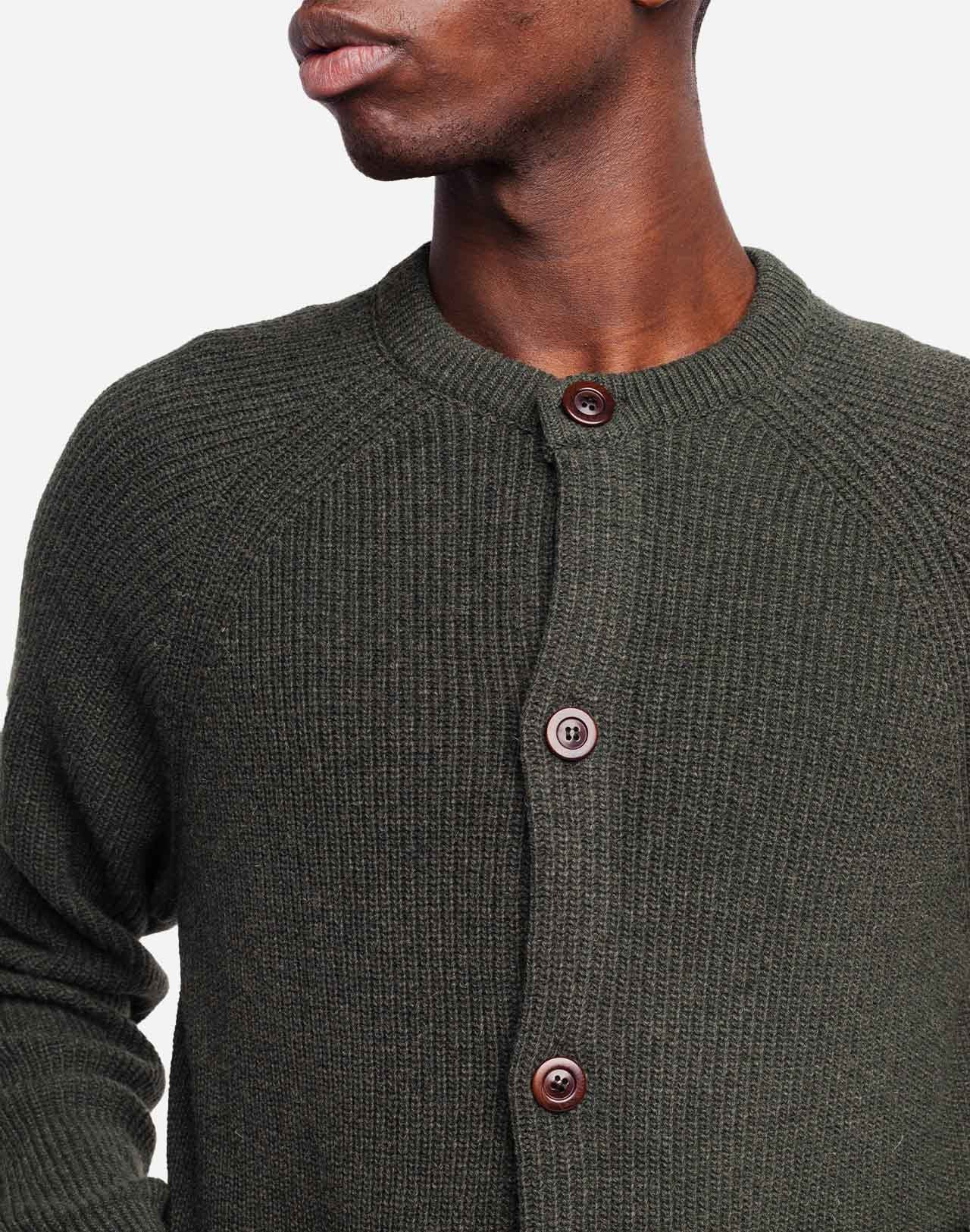 Gilet Tricot vert forêt