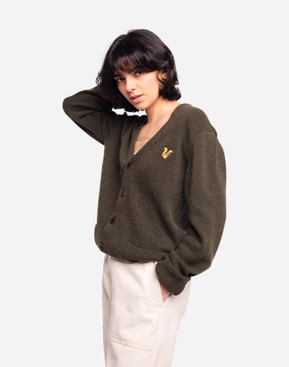 Cardigan Esquilo kaki