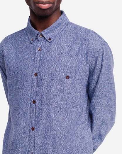 Chemise Classico Musca bleu chiné