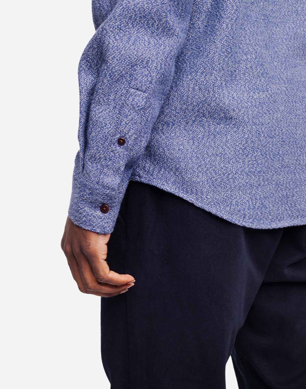 Chemise Classico Musca bleu chiné
