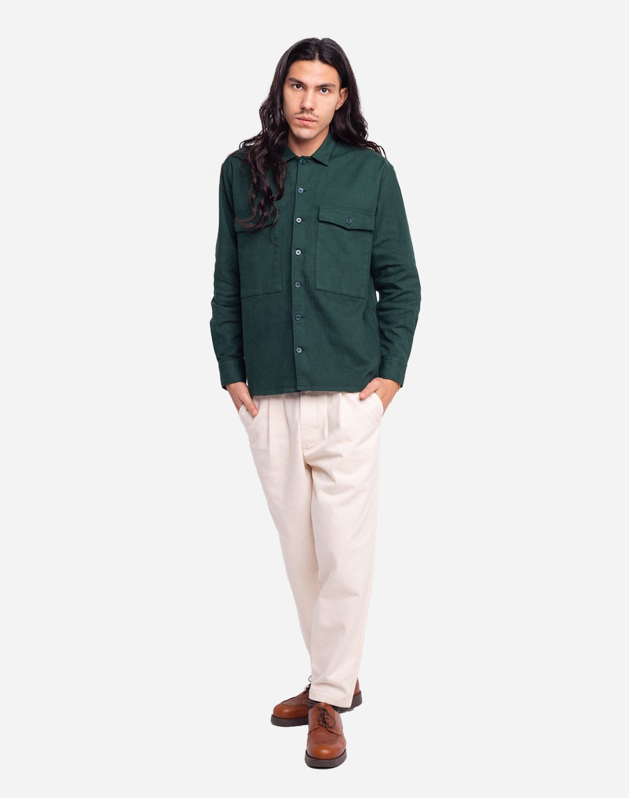 Chemise Dundee vert forêt