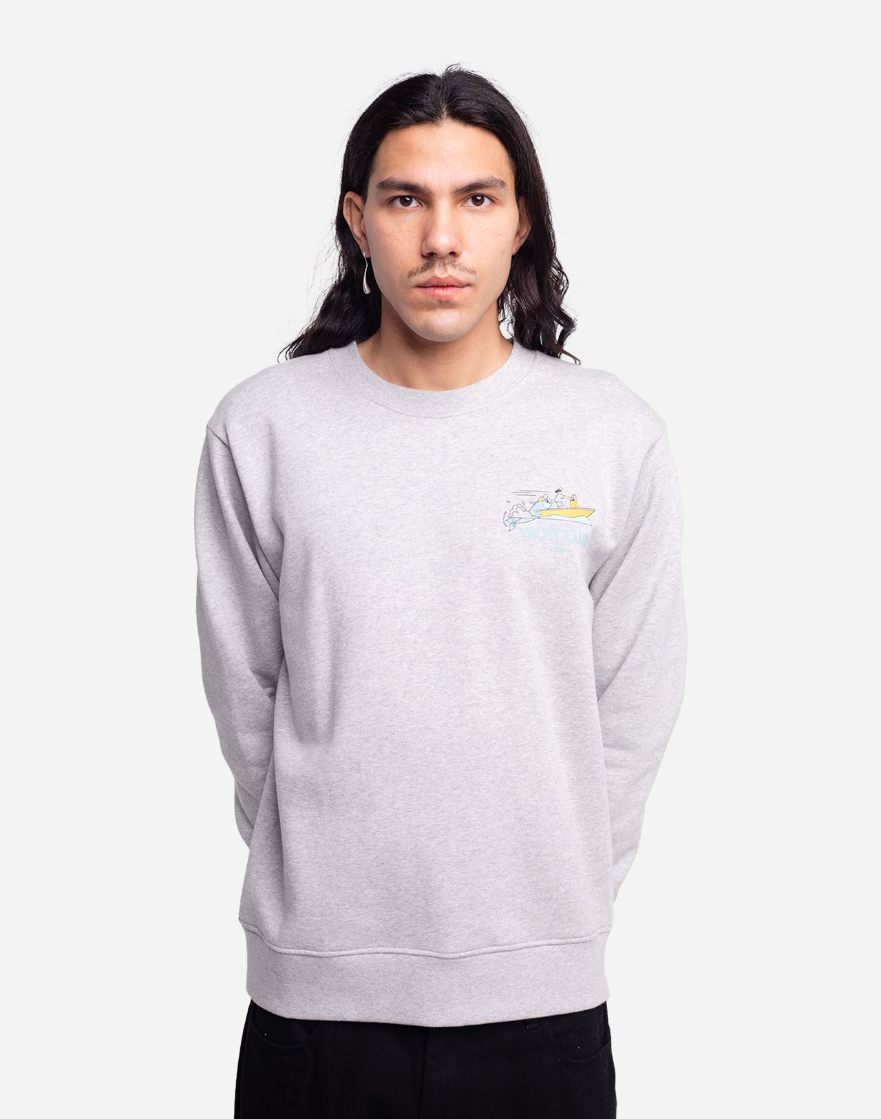 Sweat Yacht club gris chiné