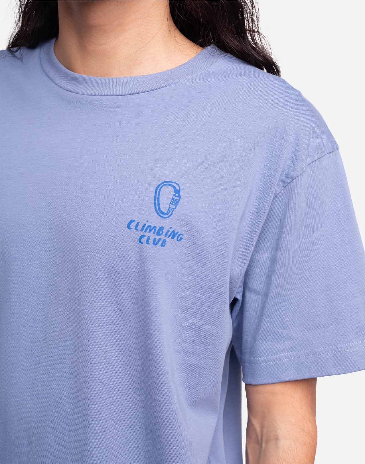 T-shirt Capra bleu azur ample