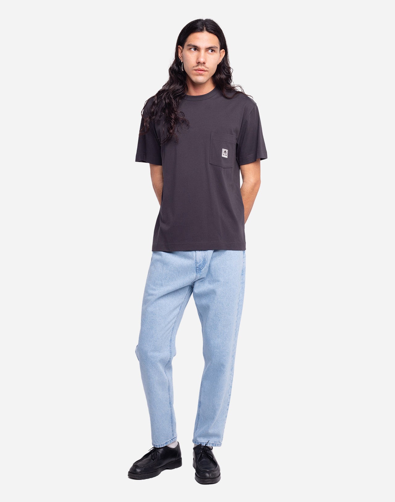 T-shirt Canopée noir carbone ample