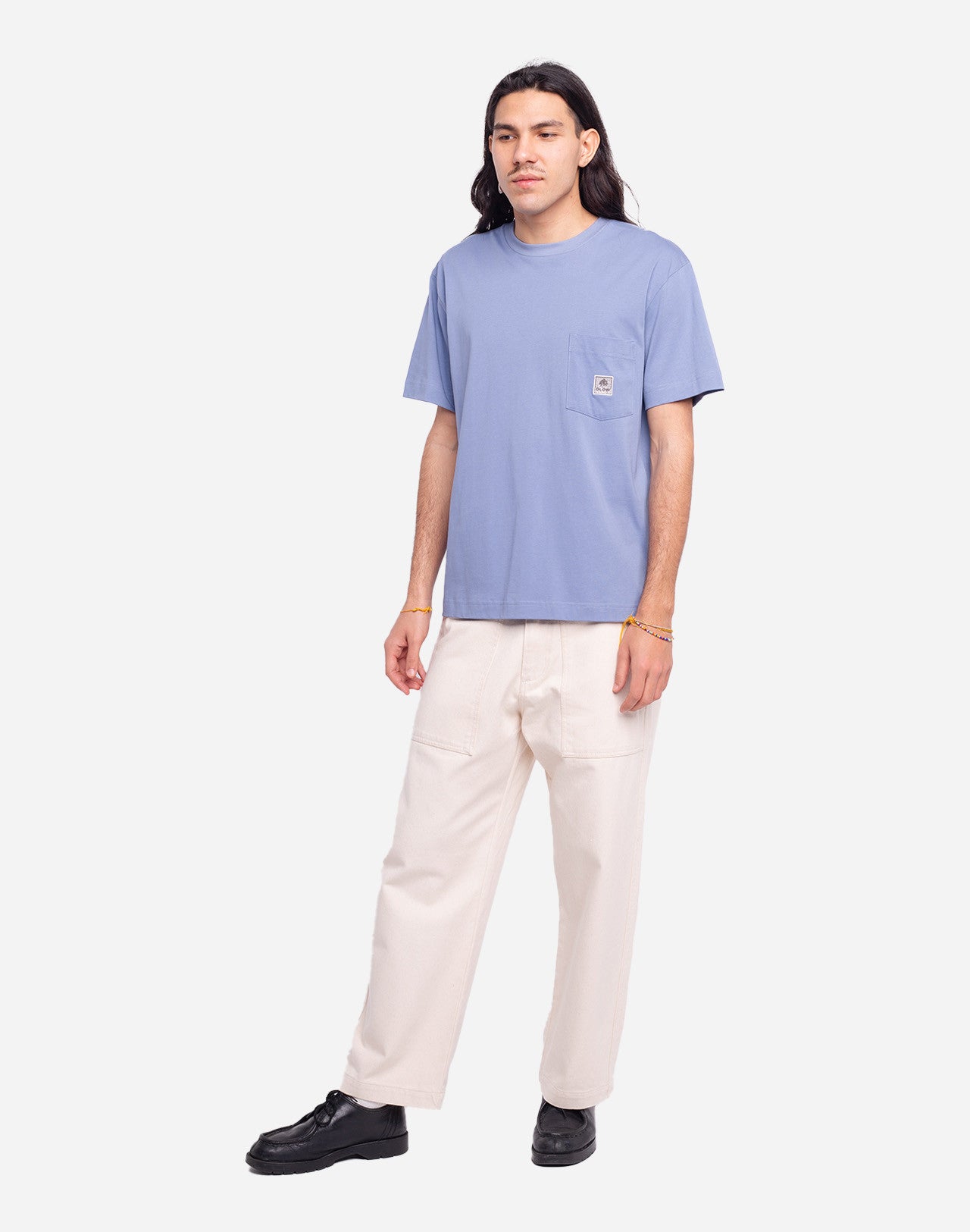 T-shirt Canopée bleu azur ample