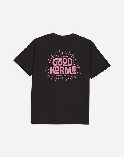 T-shirt Good Karma noir carbone ample