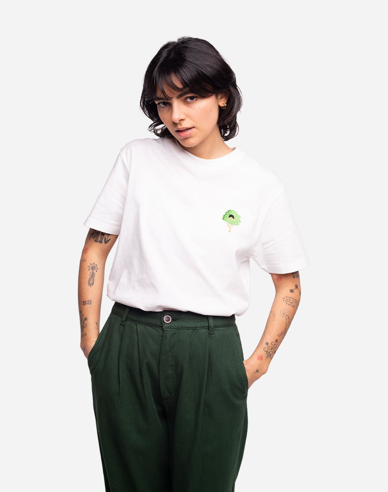 T-shirt Green Head écru