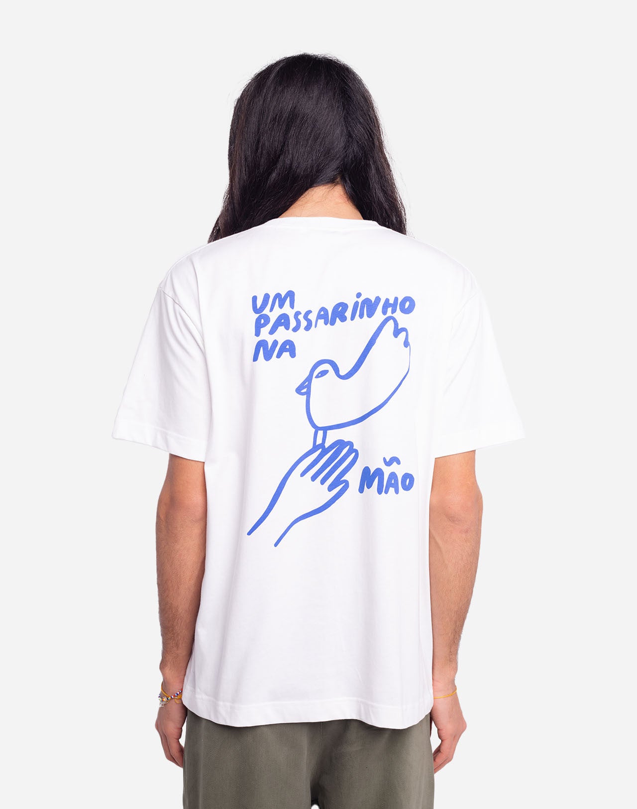 T-shirt Passarinho écru ample