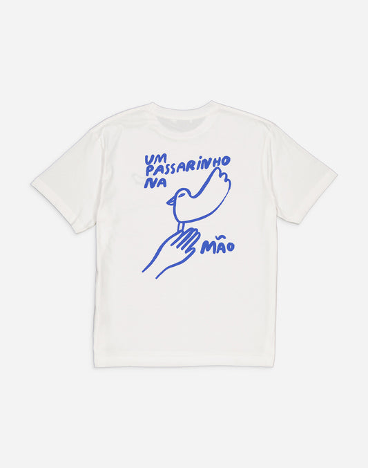 T-shirt Passarinho écru ample