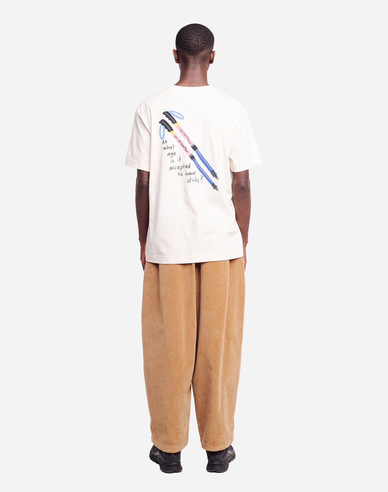 T-shirt Sticks ivoire ample