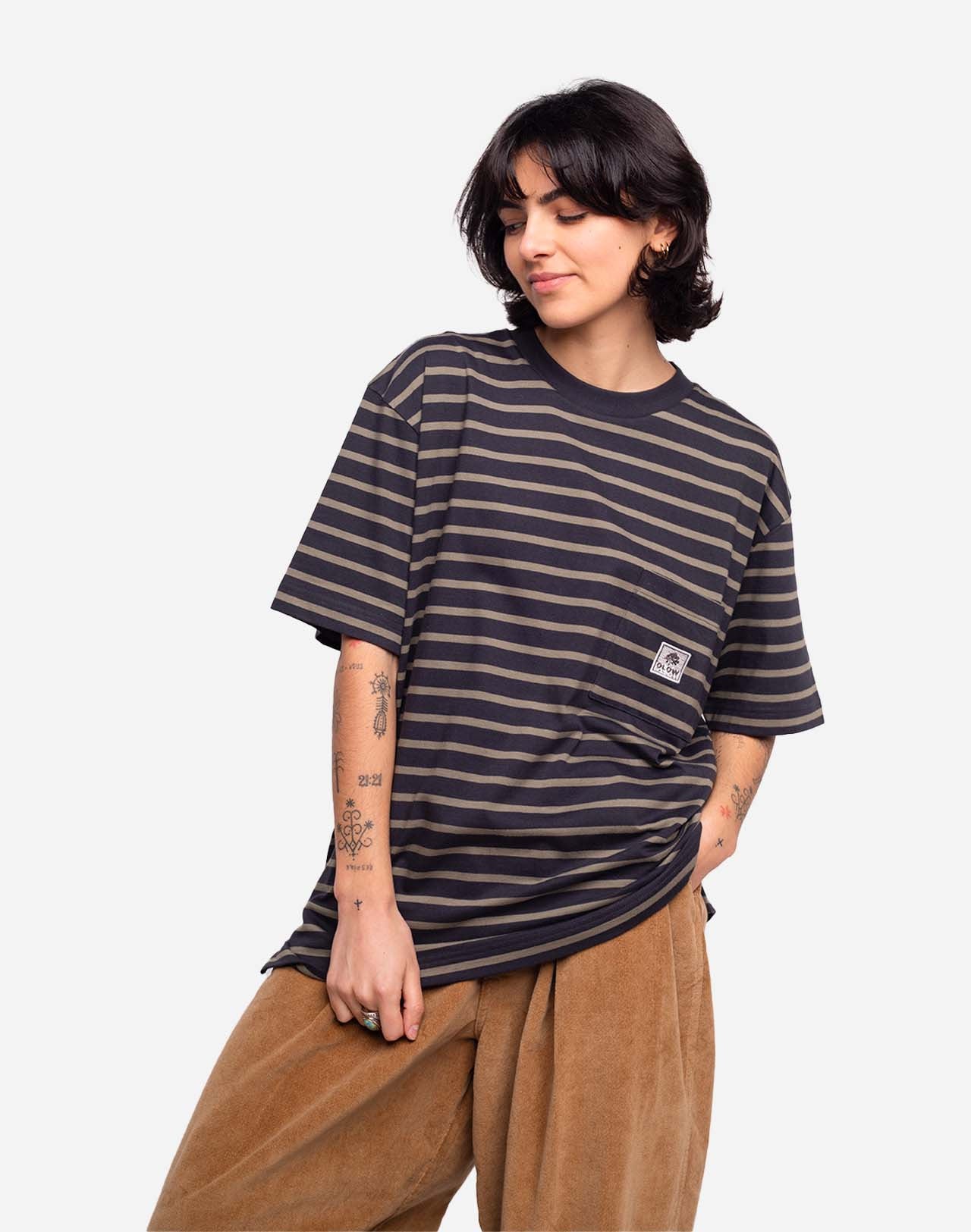 T-shirt Trega noir carbone ample