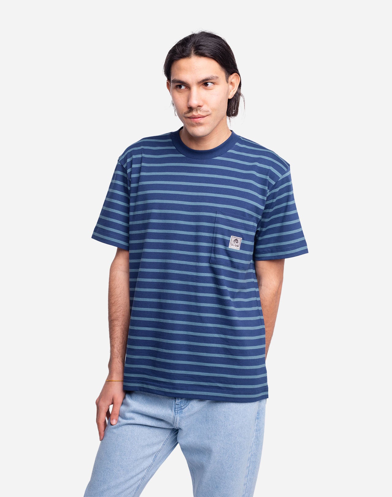 T-shirt Trega bleu indigo ample
