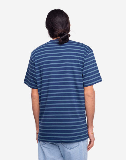 T-shirt Trega bleu indigo ample