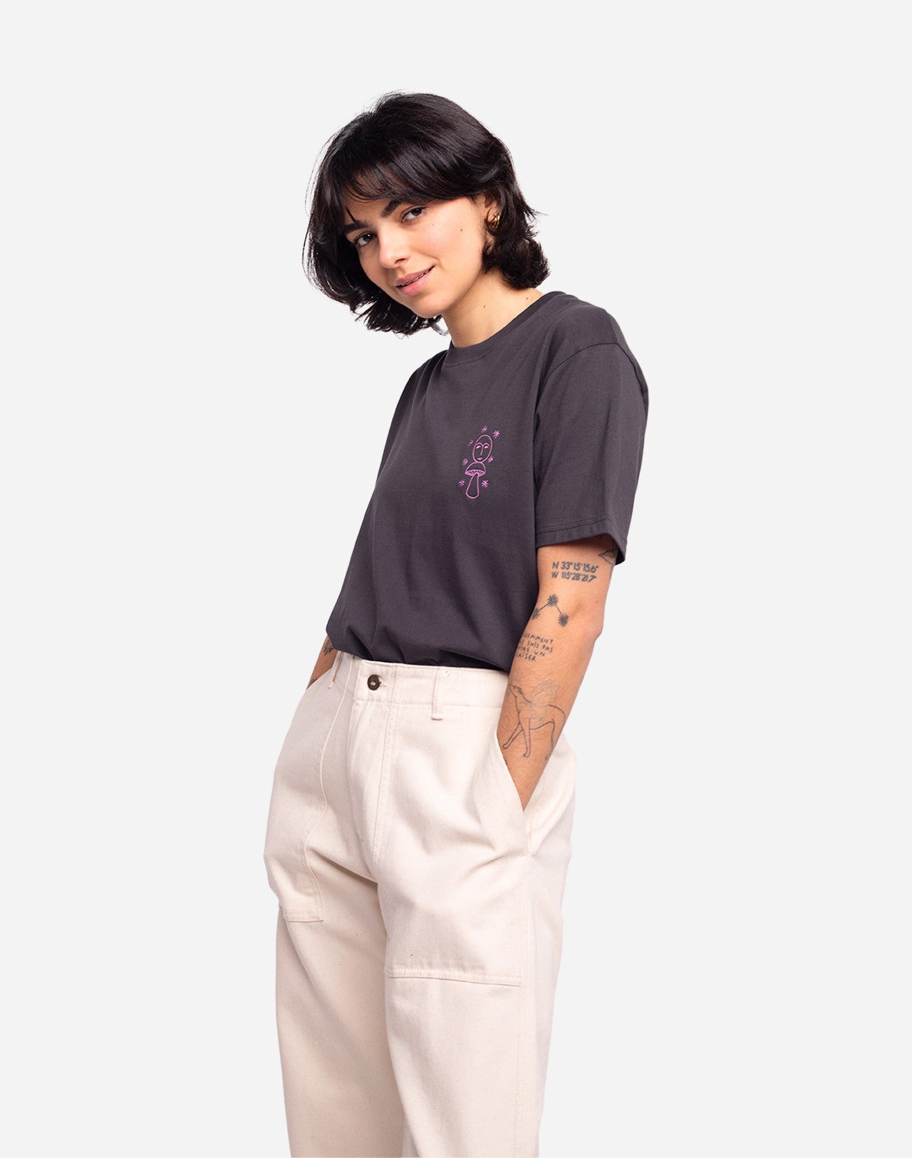 T-shirt Wonder noir carbone