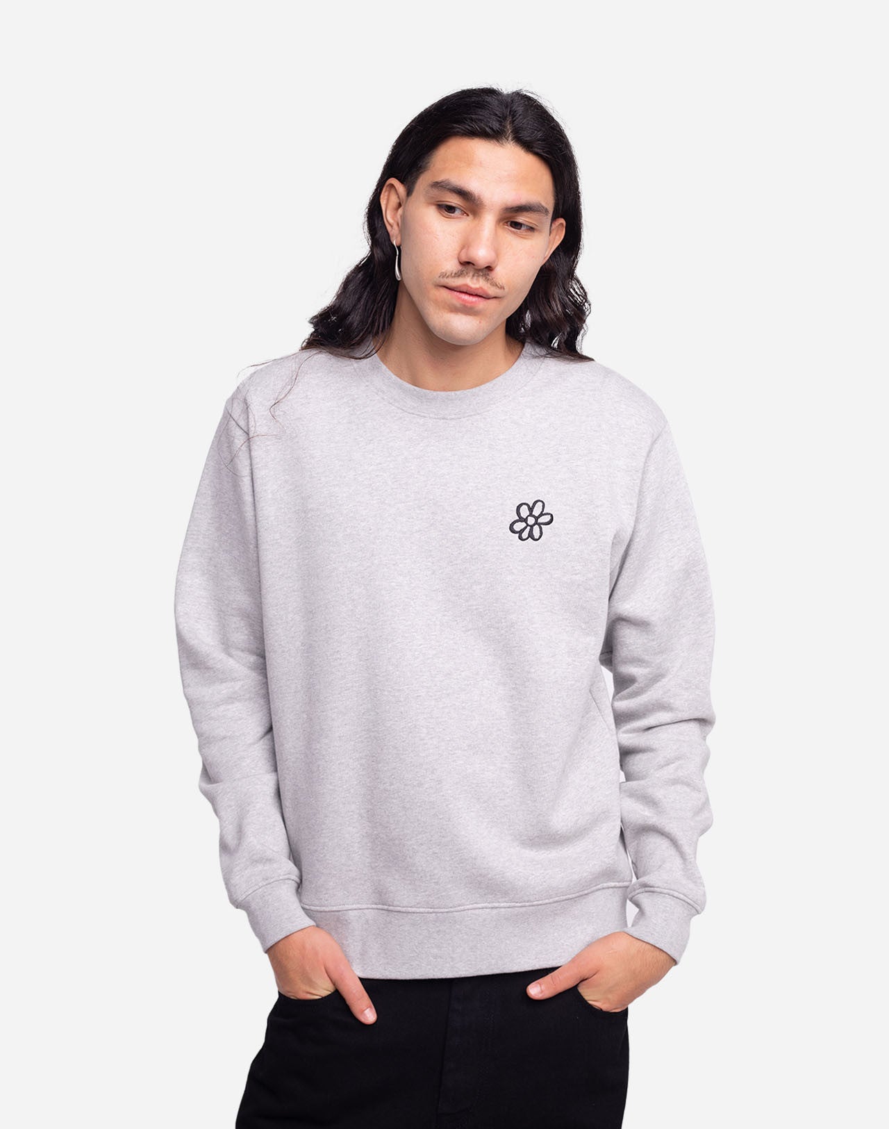 Sweat Mon Cœur gris chiné