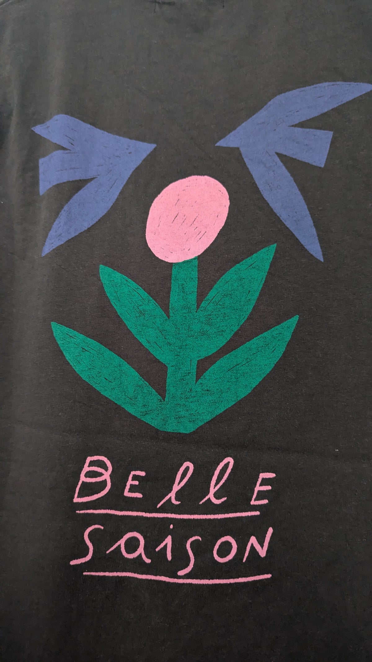 T-shirt Belle saison noir carbone