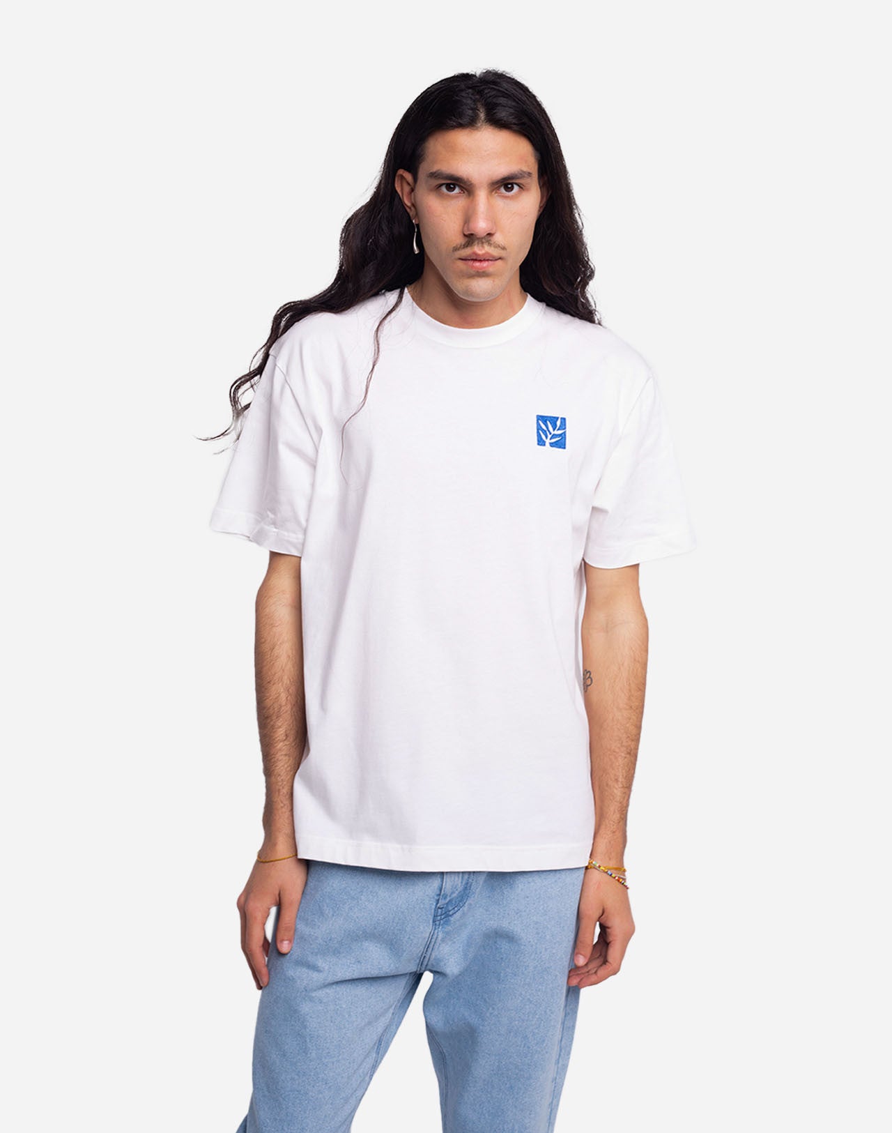 T-shirt Damier écru ample