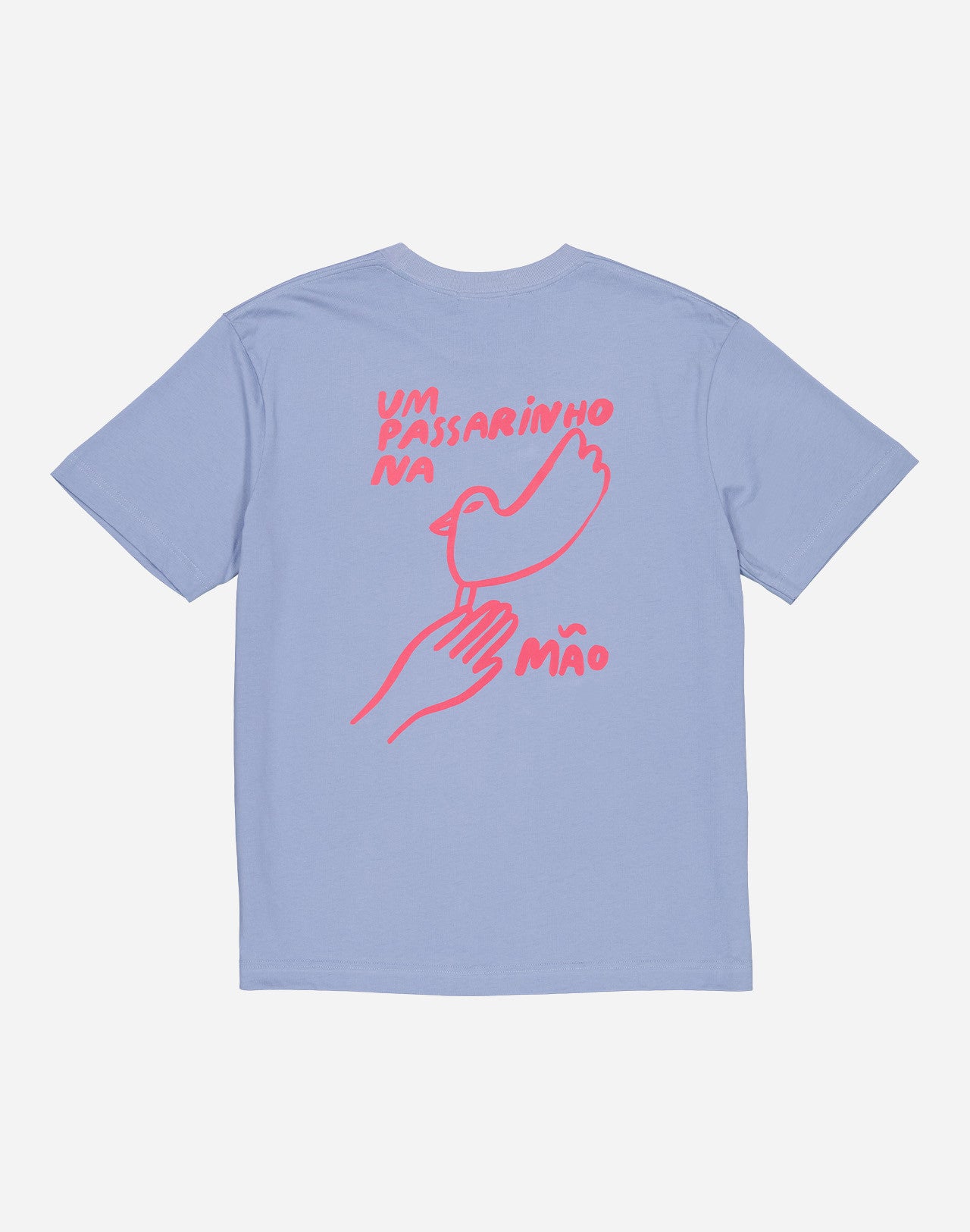 T-shirt Passarinho bleu azur ample
