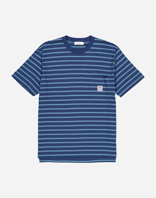 T-shirt Trega bleu indigo ample