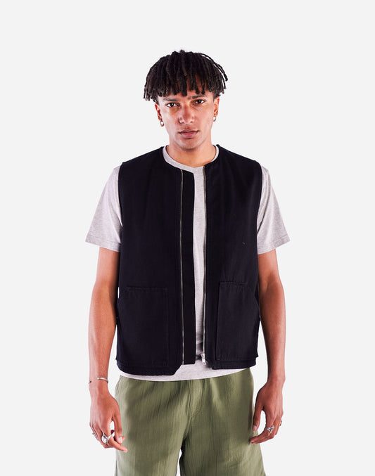 Veste sans manches Tapiya denim noir