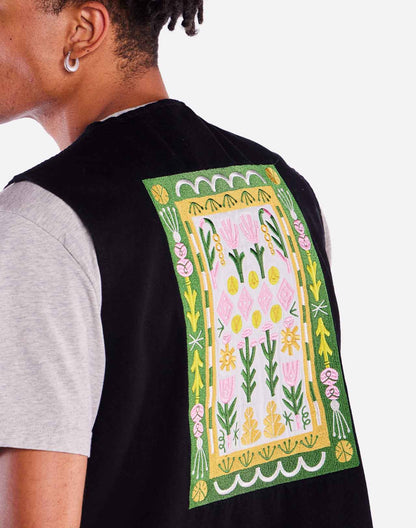 Veste sans manches Tapiya denim noir